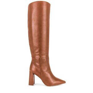 Steve Madden Handles Boots Heeled Cognac Leather Brown